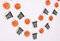 Basketball and Basketball Hoop Garland Party Banners Sports Theme Party Hanging Decorations Basketball Paper Garland Basketball Birthday Party Slam Dunk Party March Madness Party Decoration